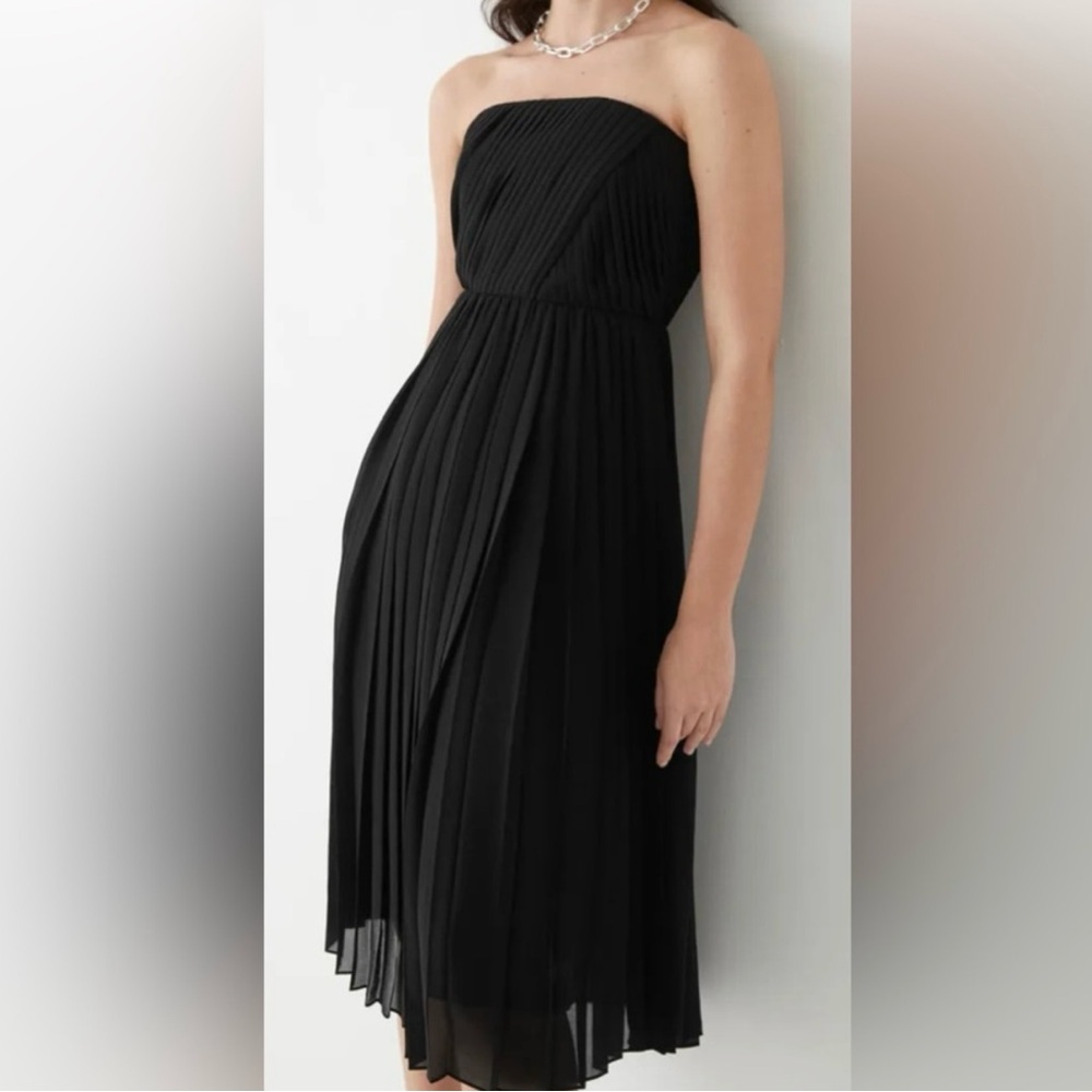 & Other Stories Black Midi Dress—NWT